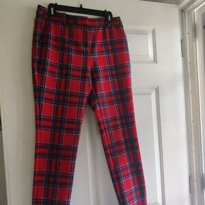 Vineyard Vines Red Plaid Dress Pants Size 6